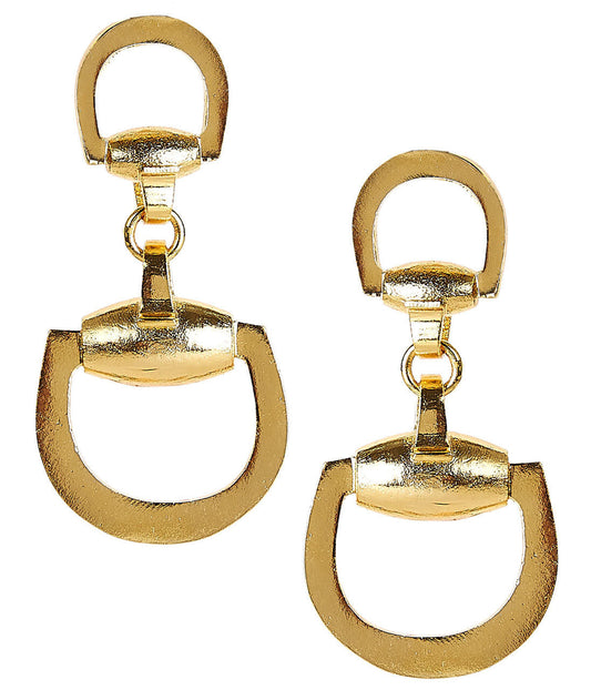 Horsebit - Gold Earrings - Stacy Bradley Design