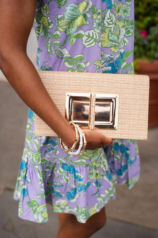 Lillian Clutch - Straw - Stacy Bradley Design