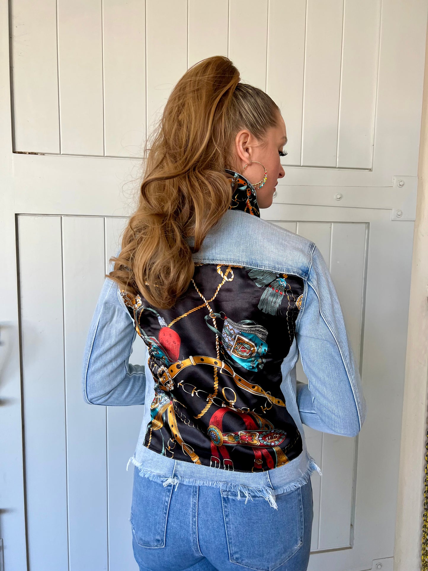 Dark denim jeans sales with light denim jacket