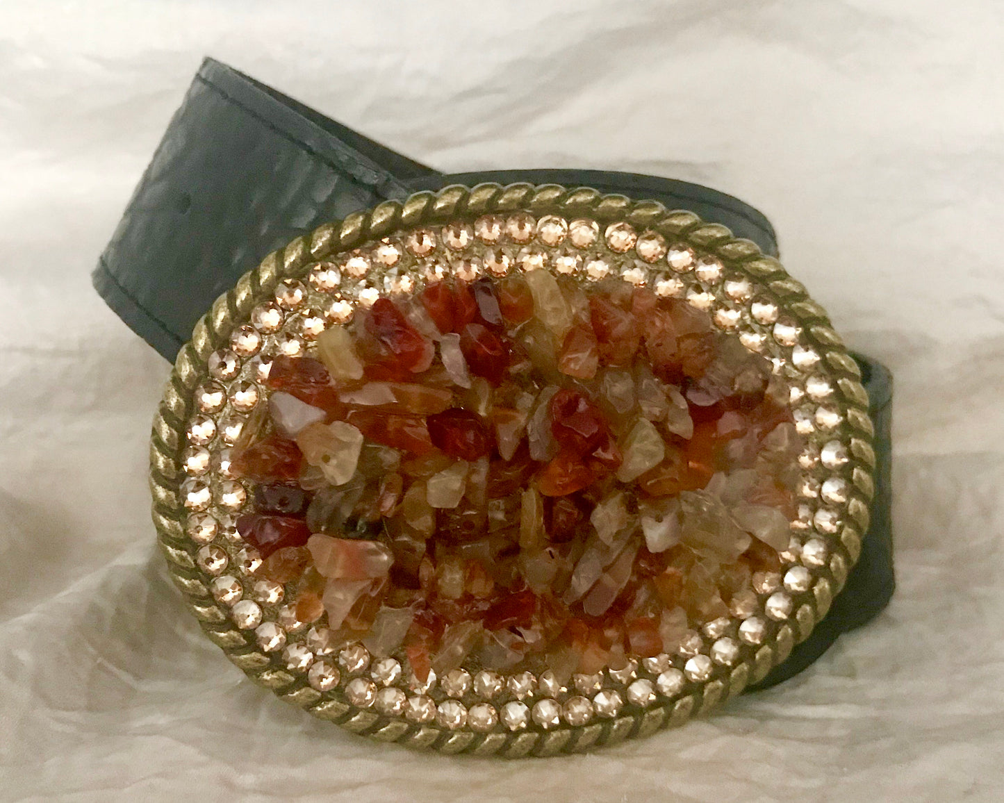 The Stoned Carnelian with Crystal Golden Shadow